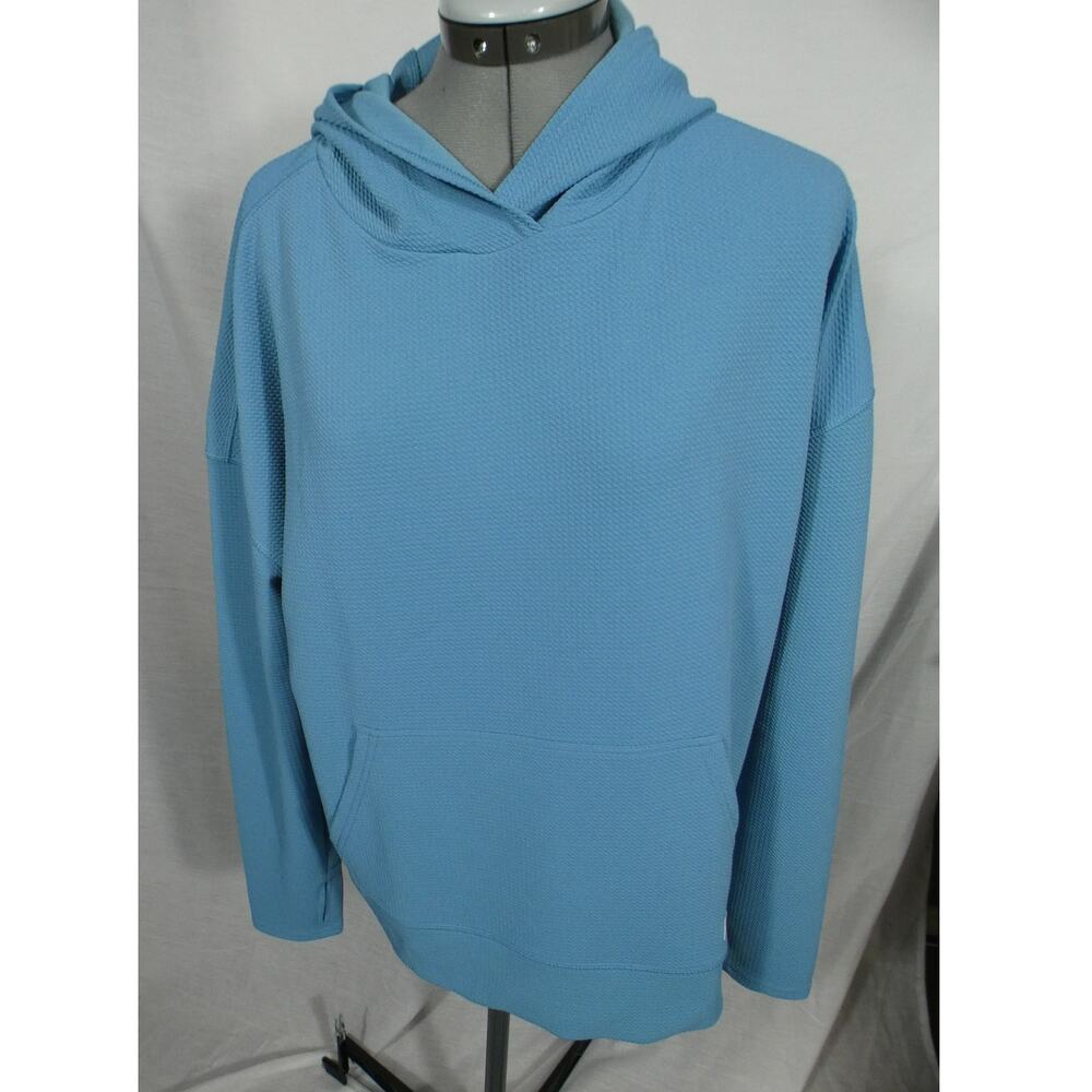 SOYBU Women's Small Textured Hoodie Thumb Cutout Kangaroo Pocket Athleisure